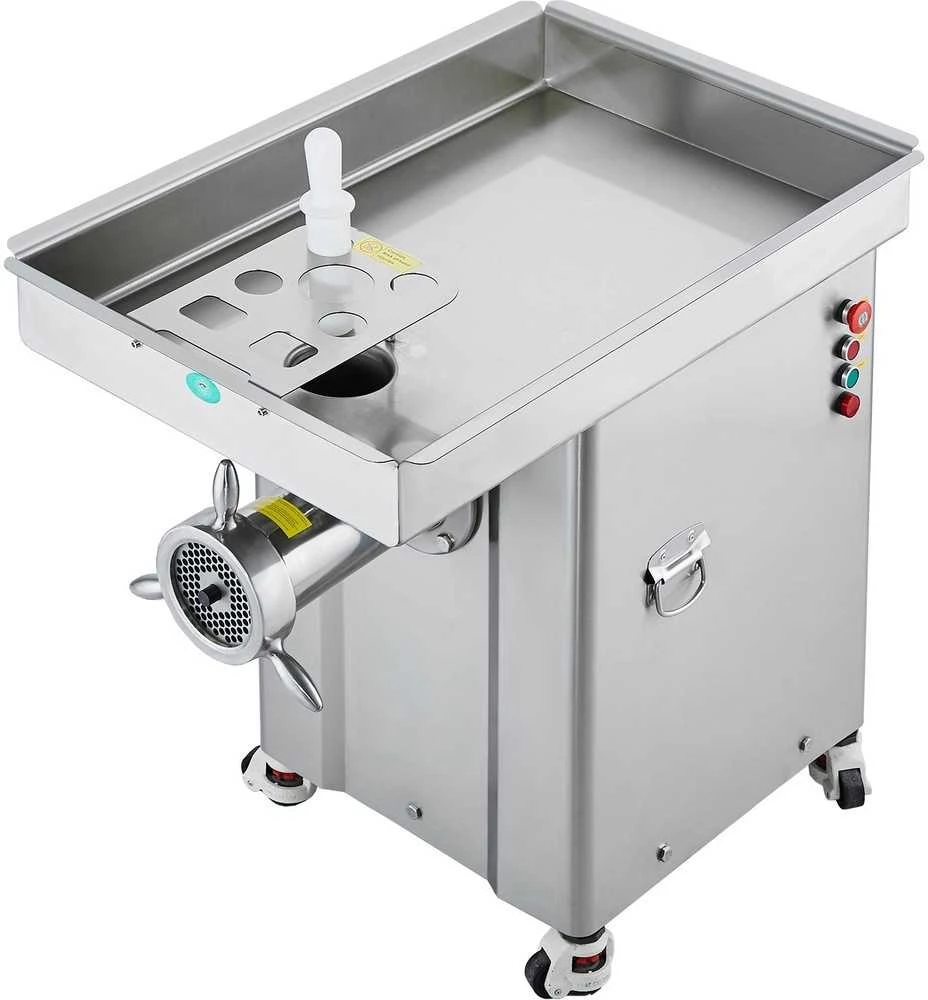 Komercinė elektrinė mėsmalė 16.6kg/min, 4000 W, nerūdijančio plieno, pramoninė, dešrų kimštuvas, mėsos malimo mašina, galinga