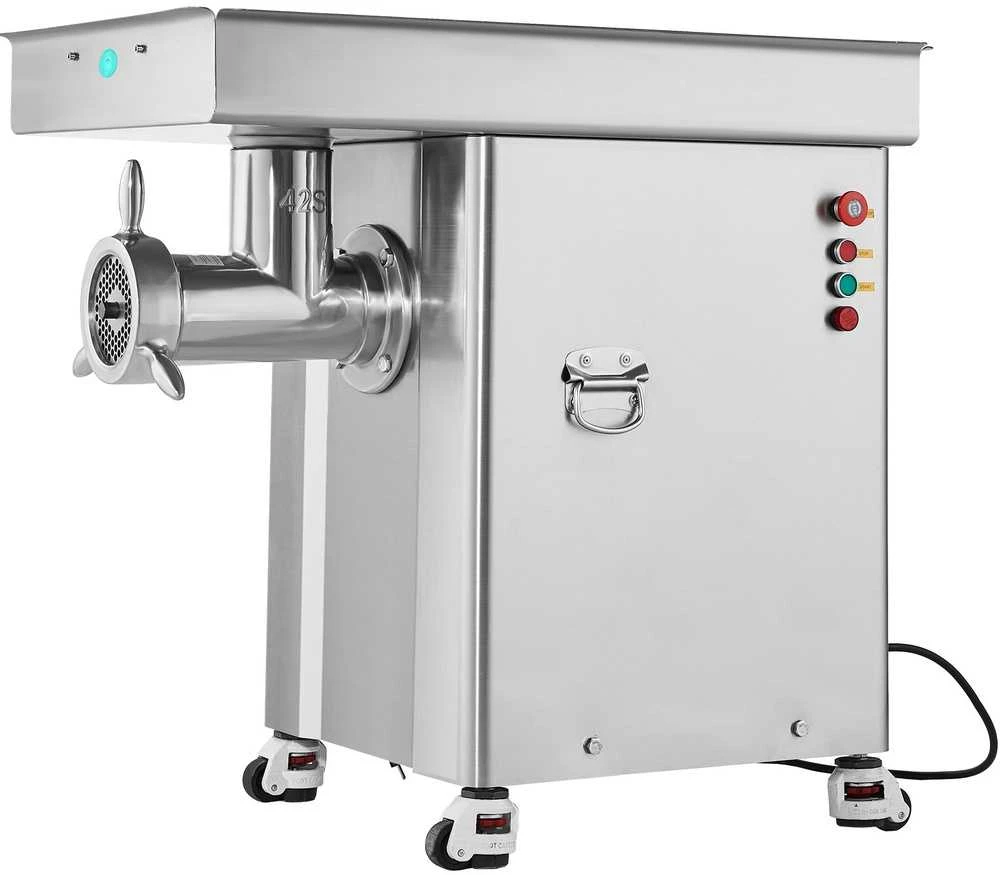Komercinė elektrinė mėsmalė 16.6kg/min, 4000 W, nerūdijančio plieno, pramoninė, dešrų kimštuvas, mėsos malimo mašina, galinga