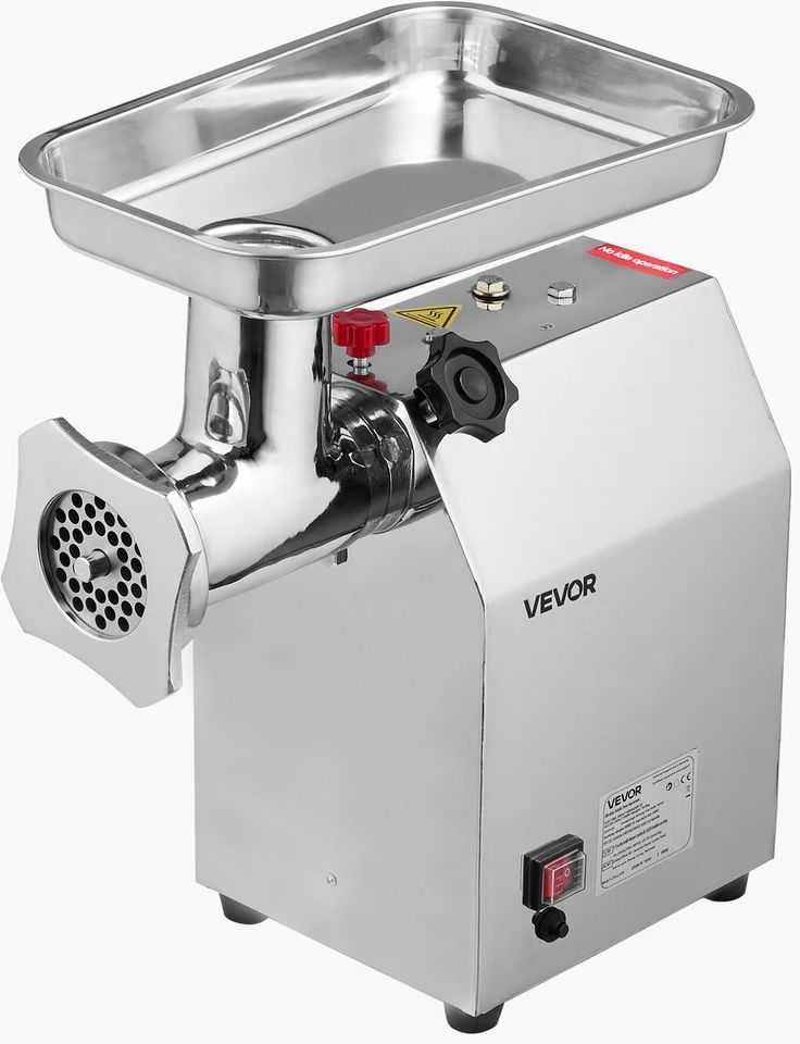 Komercinė elektrinė mėsmalė, didelio našumo nerūdijančio plieno smulkintuvas, 4.2kg/min našumas, restoranams ir virtuvėms, pramoninis dešrų gamintojas