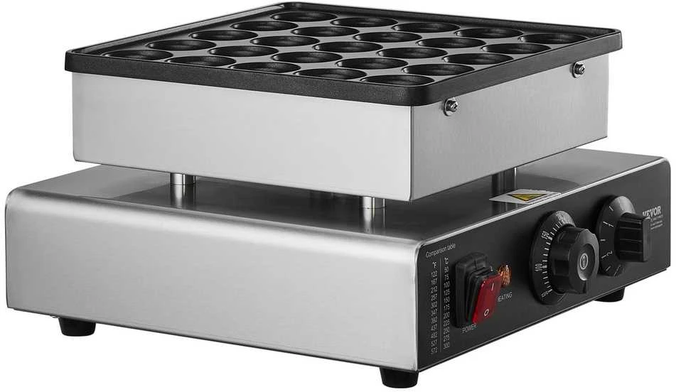 Vaflinė VEVOR komercinis elektrinis mini blynų kepimo aparatas 25 vnt.