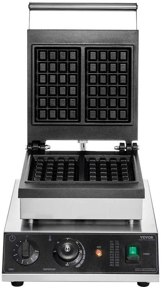 Komercinė vaflinė, 2000W didelės galios nerūdijančio plieno, nelipni vaflinė, skirta kepyklai, restoranui, šeimai