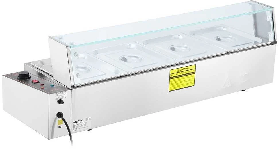 VEVOR Elektrinis maisto šildytuvas su 4 indais