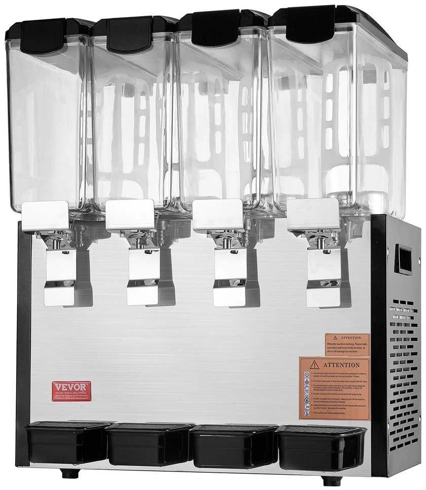 VEVOR Kompaktiškas gėrimų dalytuvas, 10 l x 4 talpos