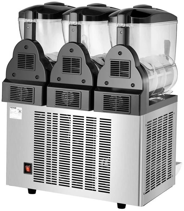 Komercinis granitos aparatas, 3 talpų, 36 l, gėrimų, kokteilių, sulčių šaldytuvas, -15-10 ℃