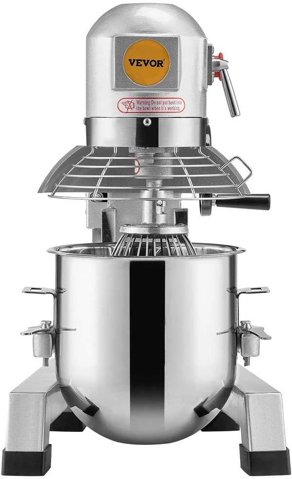 Komercinis maisto maišytuvas, 18.7L talpa, 1100W galia, 3 greičio nustatymai, restoranams ir kepykloms
