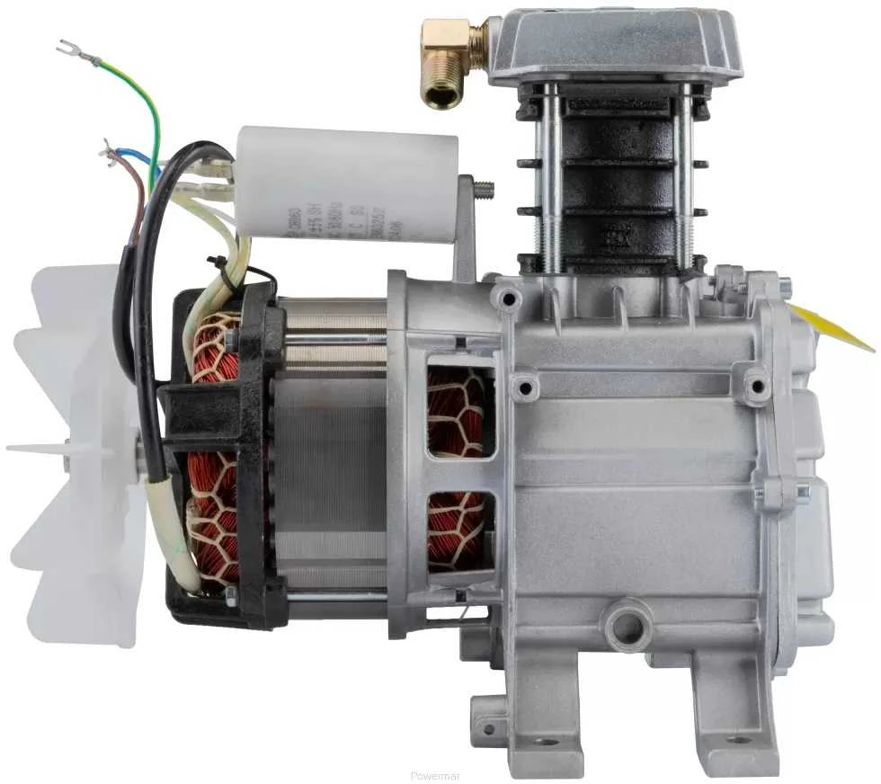 Kompresoriaus pompa POWERMAT PM-KO-24T, oro kompresoriaus atsarginė dalis, 206 litrų/minutę pompa, 1.85 kW kompresoriaus pompa, universali kompresoriaus pompa
