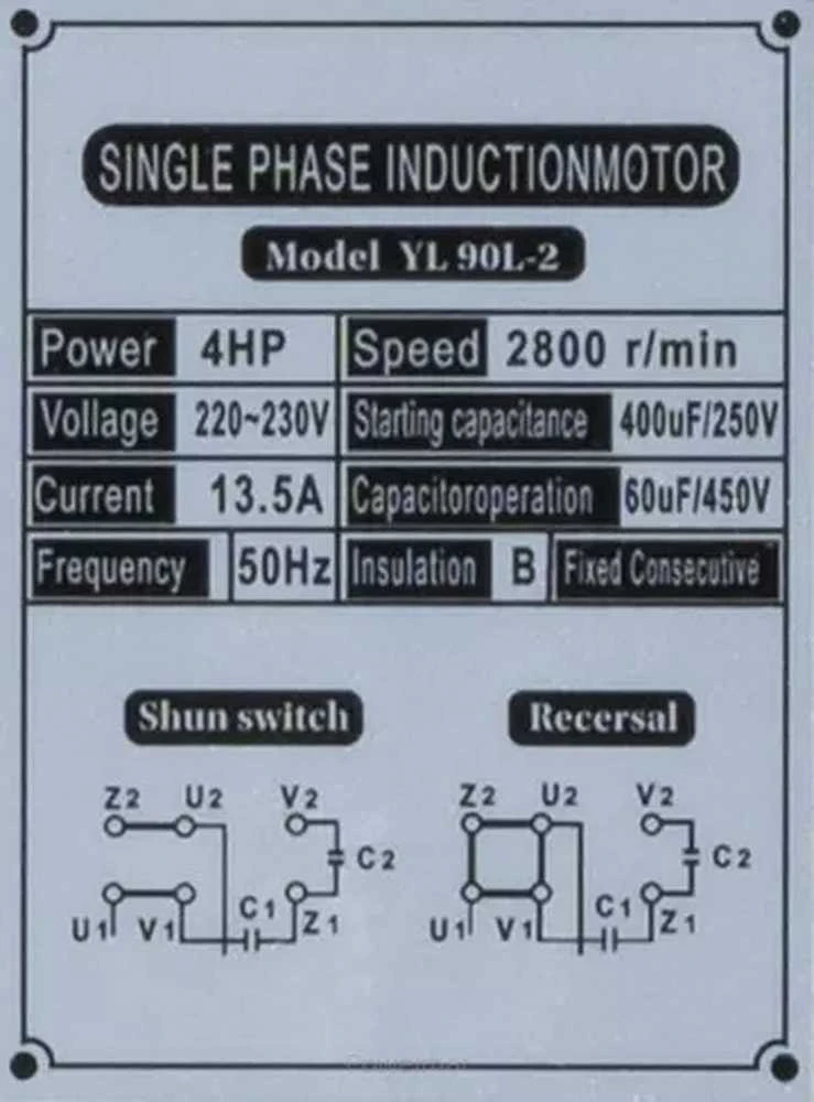 Kompresoriaus variklis POWERMAT PM-KO-100T-150T-200T, 3 kW, 230V, keičiamas variklis, oro kompresoriaus variklis