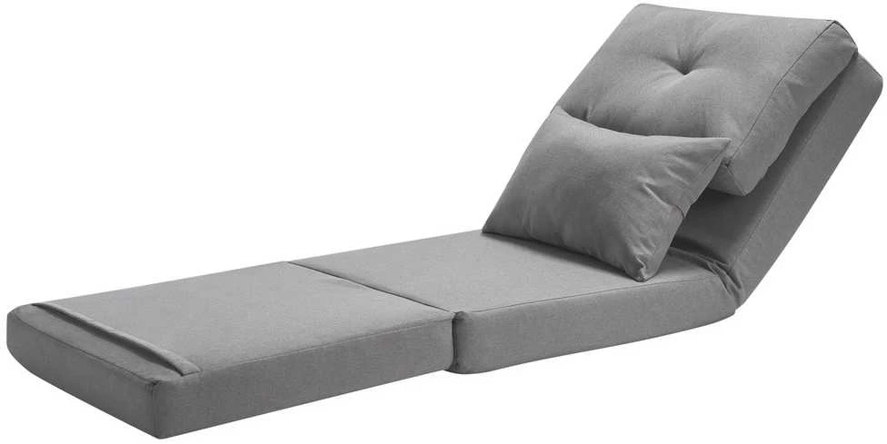 Konvertuojama atlenkiama kėdė, reguliuojama grindų tinginio sofa, 5 padėčių atlošas namams, biurui, žaidimams, pilka sulankstoma kėdė