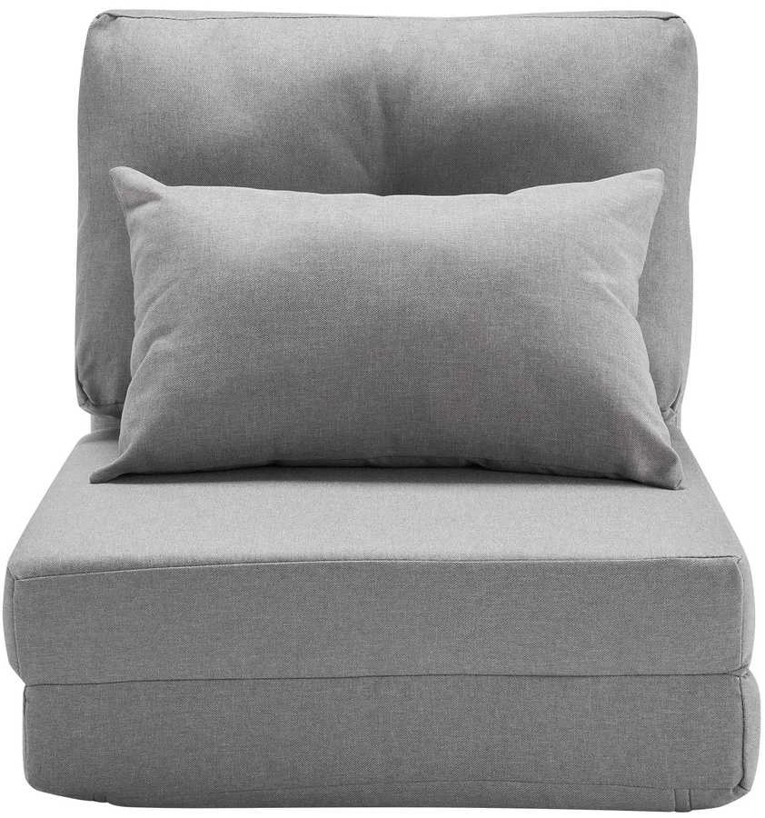 Konvertuojama atlenkiama kėdė, reguliuojama grindų tinginio sofa, 5 padėčių atlošas namams, biurui, žaidimams, pilka sulankstoma kėdė