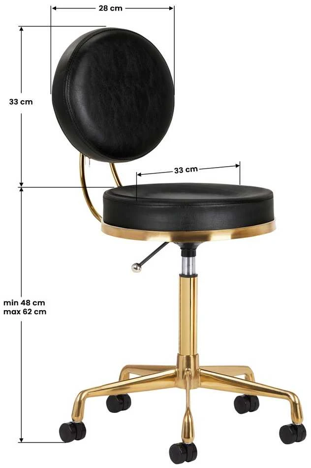 Activeshop Kosmetologinė meistro kėdutė COSMETIC CHAIR ELITE Juodas