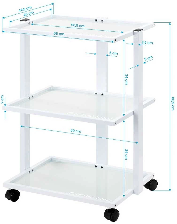 Activeshop Kosmetologinis vežimėlis Giovanni E40 Baltas