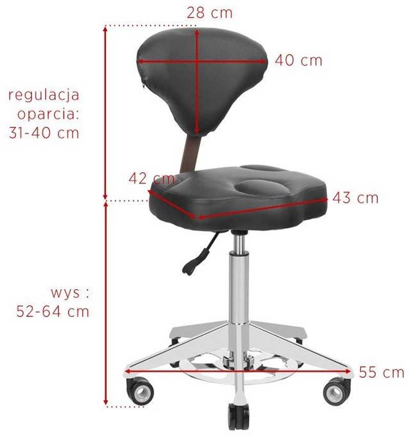 Activeshop Kosmetologinė meistro kėdutė AZZURRO BUMP-UP Baltas