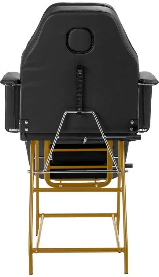 Activeshop Kosmetologinis krėslas BEAUTY CHAIR 557G MODEL GOLD Juodas