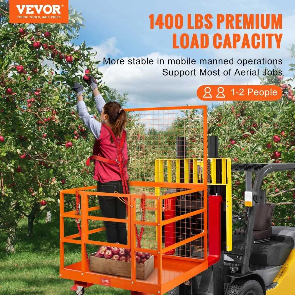 Krautuvo apsauginis narvas, su ratukais, 635 kg talpos, platforma darbui aukštyje, platforma darbui ore