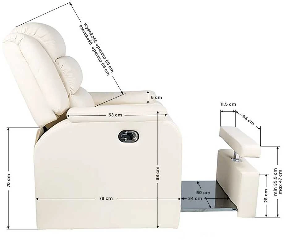 Activeshop Pedikiūro krėslas FOTEL SPA PEDICURE HILTON CREAM