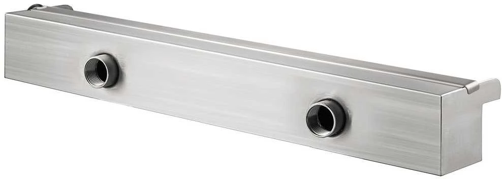 Krioklio baseino fontanas su LED juostele, nerūdijančio plieno latakas, 60 cm vandens ypatybė sodui, kiemui, terasai, alpinariumui ar baseinui, dekoratyvinis sodo fontanas, lauko vandens kaskada