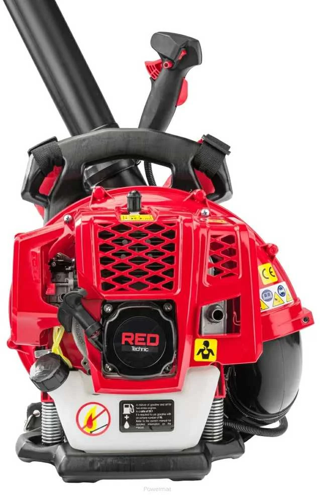 Red Technic Kuprinės benzininis lapų pūstuvas, sodo valymui, galingas 2-taktis variklis, 1360 m³/h oro srautas, sunkiasvoris lapų pūstuvas, sniego pūstuvas