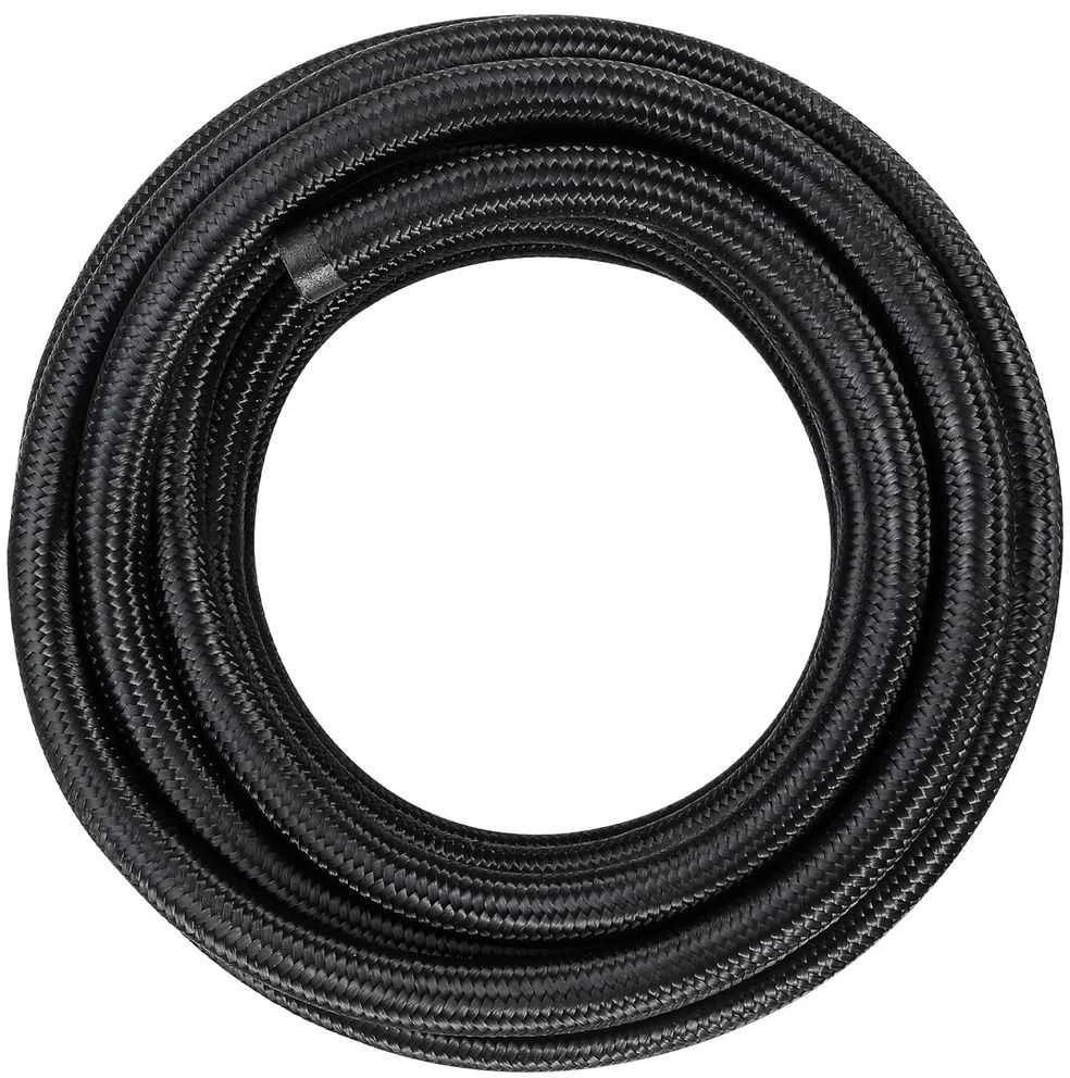 Kuro linijos rinkinys, 7.62 metro nerūdijančio plieno pinta PTFE žarna, automobilių kuro sistemoms, suderinama su E85, su pasukamomis jungtimis