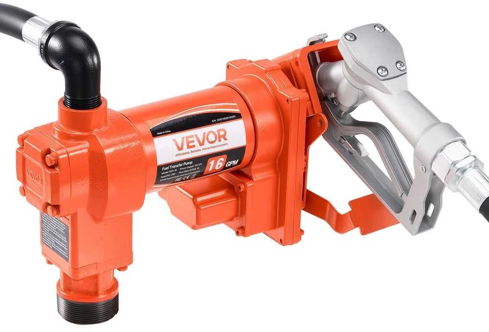 Kuro perpumpavimo siurblys 12V DC dyzelinui, benzinui, žibalui, etanolio/metanolio mišiniui, biodyzelinui, su antgaliu ir žarna, transporto priemonių ir įrangos degalams