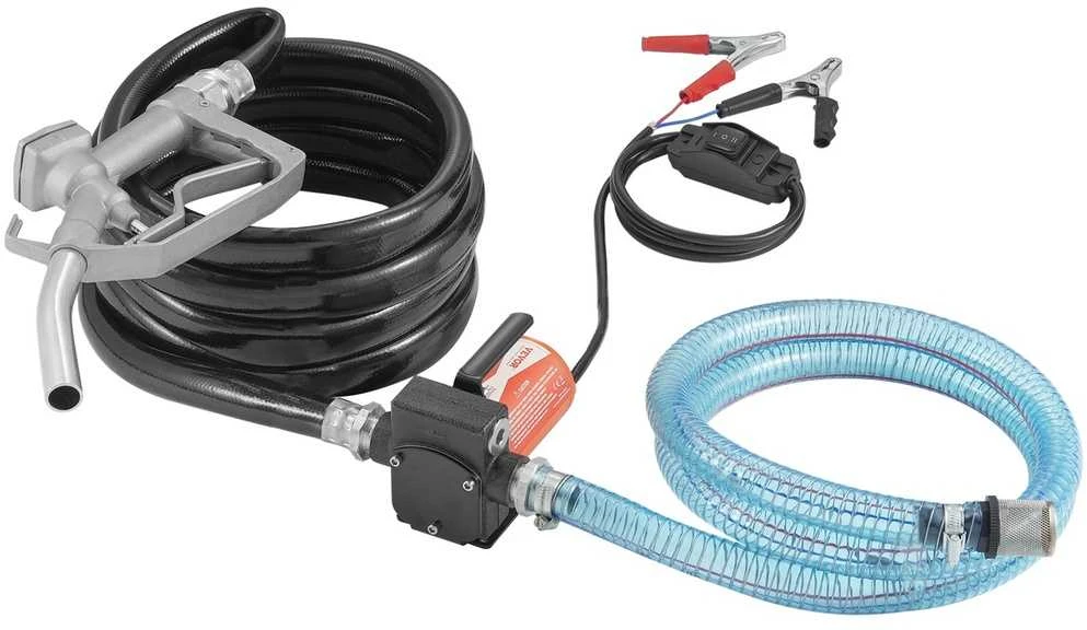 Kuro perpylimo siurblys 12V, dyzelino benzino perpylimo siurblys su automatiniu antgaliu, nešiojamas kuro siurblys automobiliams, sunkvežimiams, ūkio technikai