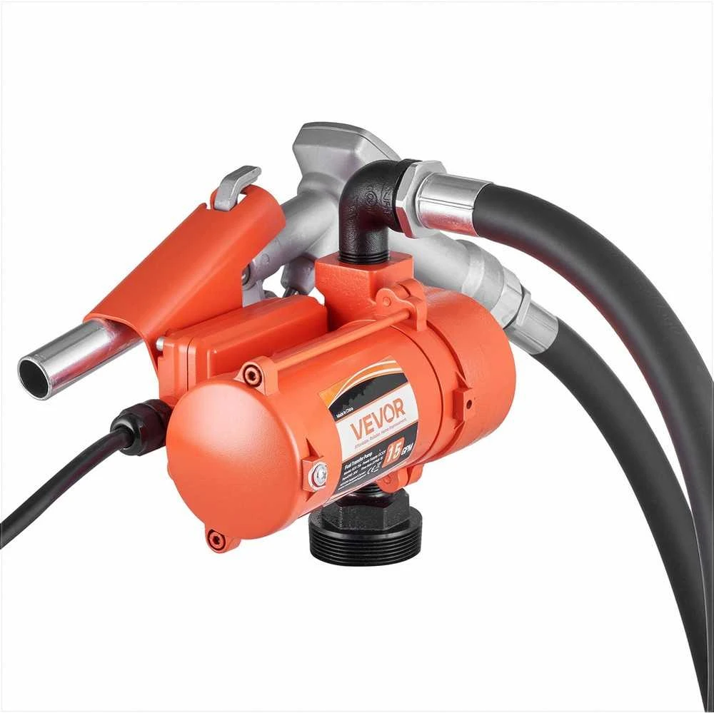 Kuro perpylimo siurblys benzinui dyzelinui ir žibalui, 12V DC 57 L/min, ketaus konstrukcija su rankiniu pistoletu, dyzelino siurblio rinkinys, elektrinis kuro siurblys, kuro pylimo įranga