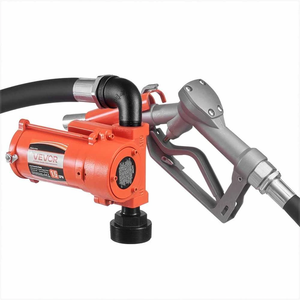 Kuro perpylimo siurblys benzinui dyzelinui ir žibalui, 12V DC 57 L/min, ketaus konstrukcija su rankiniu pistoletu, dyzelino siurblio rinkinys, elektrinis kuro siurblys, kuro pylimo įranga