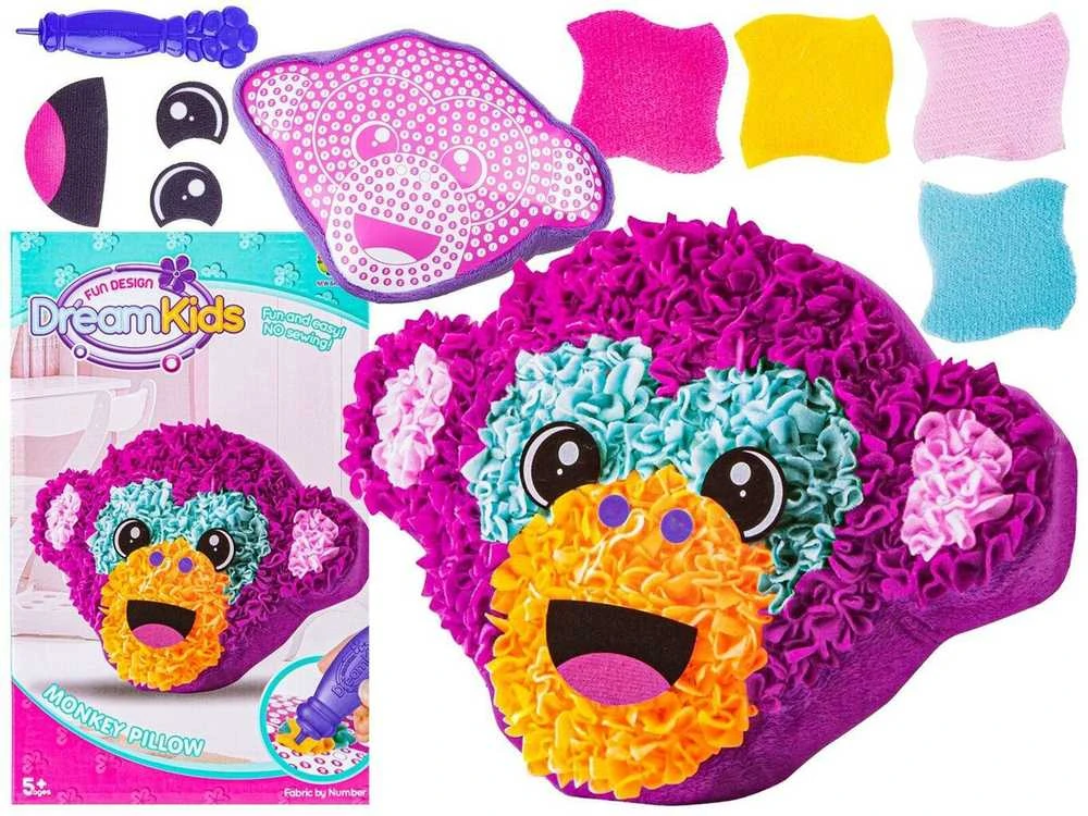 Kūrybinis pagalvėlės siuvimo rinkinys New Babylon Dream Kids Beždžionėlė