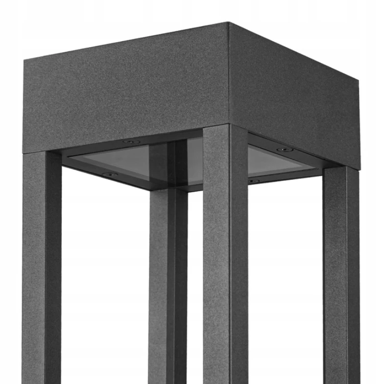 Kvadratinis apšvietimo stulpas LVT GX53, 60 cm, juodas