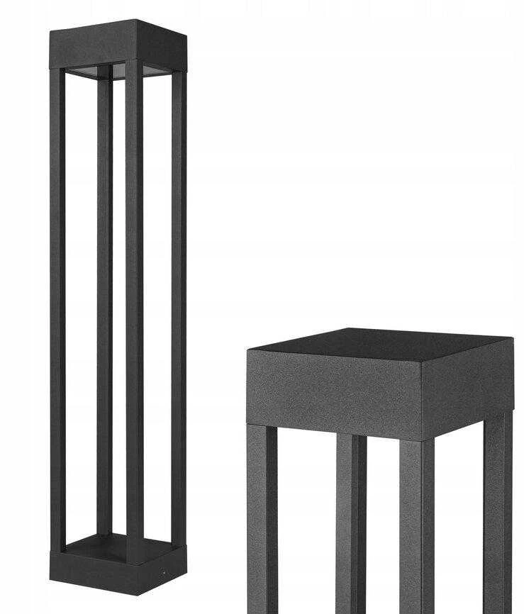 Kvadratinis apšvietimo stulpas LVT GX53, 60 cm, juodas