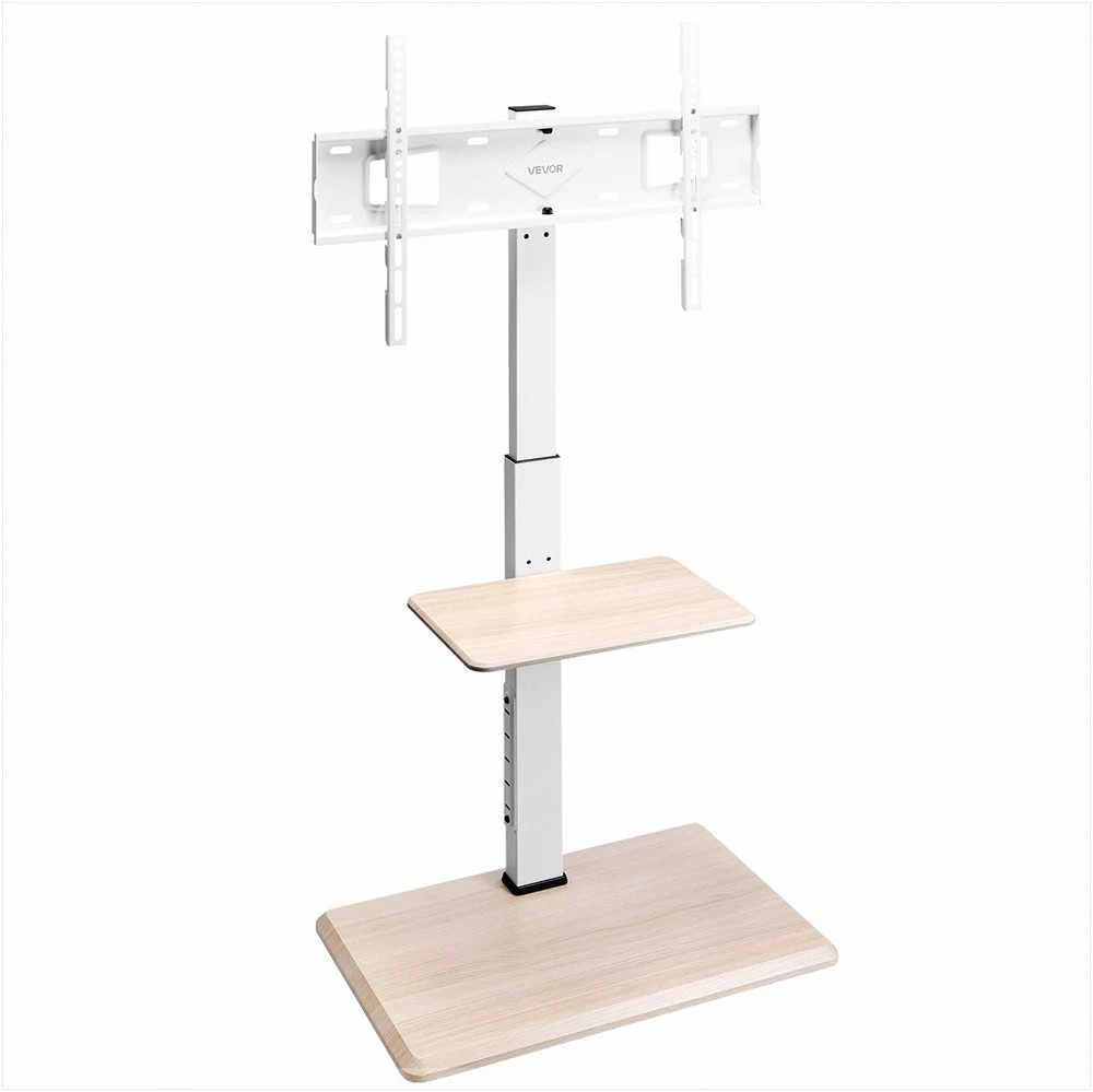 Laikiklis Mobilus televizoriaus stovas 812.8-1778 mm ekranams, televizoriaus vežimėlis su 25° pasukimu ir reguliuojamu aukščiu, su lentyna, iki 40 kg, VESA 600x400mm, grindų stovas televizoriui, ratukai