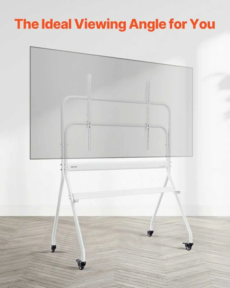 Laikiklis Mobilus TV stovas, reguliuojamo aukščio, ratukais, 35-100 colių (88.9-254 cm) televizoriams, TV vežimėlis, kilnojamas pagrindas