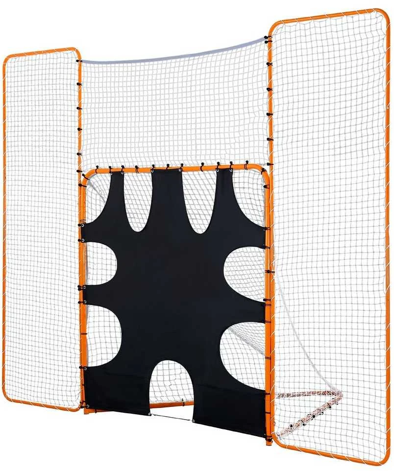 Lakroso vartai treniruotėms kieme, plieninio rėmo lakroso tinklas, 3.66x2.74m lakroso vartai, lakroso metimo treniruočių tinklas, nešiojamas lakroso atmušėjas