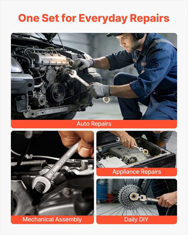 Lanksčios galvutės reketinių raktų rinkinys, 24 dalių metrinis, 72 dantukai, bendram buities ir automobilių remontui, su laikymo dėklu, lankstūs kombinuoti raktai, įrankių komplektas