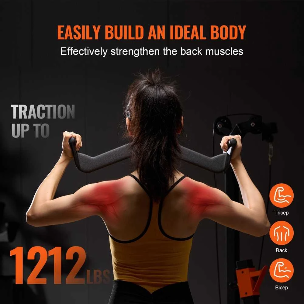 Lat Pulldown štangos rankenos priedas, V-bar T-bar trosinis treniruoklis namų sporto salei, nugaros bicepso tricepso treniruočių įranga