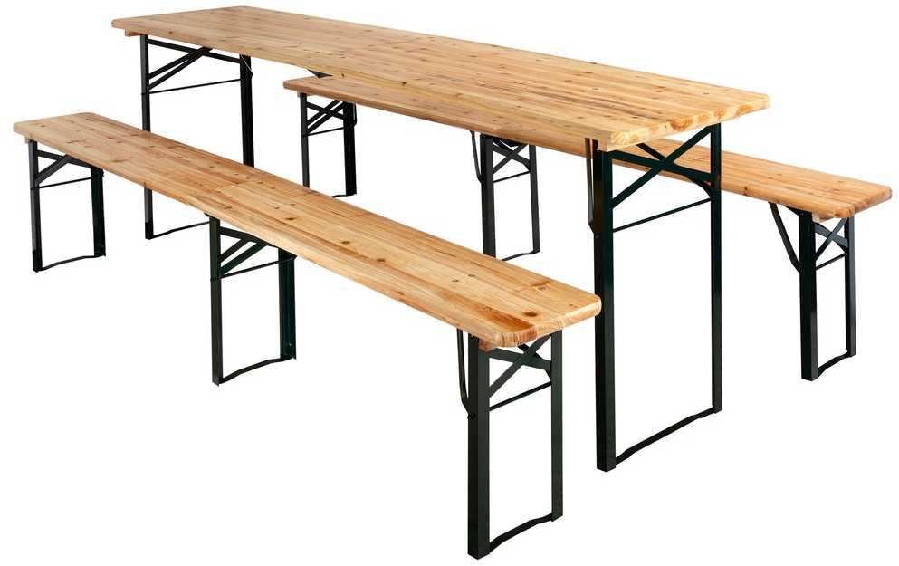 Lauko baldų komplektas Metalinis ir medinis lauko valgomojo komplektas, 2 suolai, 220 cm stalas, juodas rėmas, eglės mediena, sodo baldų komplektas, lauko stalas su suolais