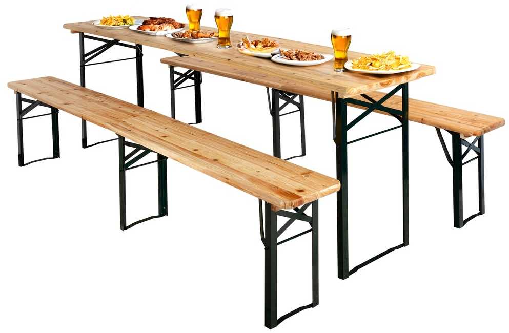 Lauko baldų komplektas Metalinis ir medinis lauko valgomojo komplektas, 2 suolai, 220 cm stalas, juodas rėmas, eglės mediena, sodo baldų komplektas, lauko stalas su suolais