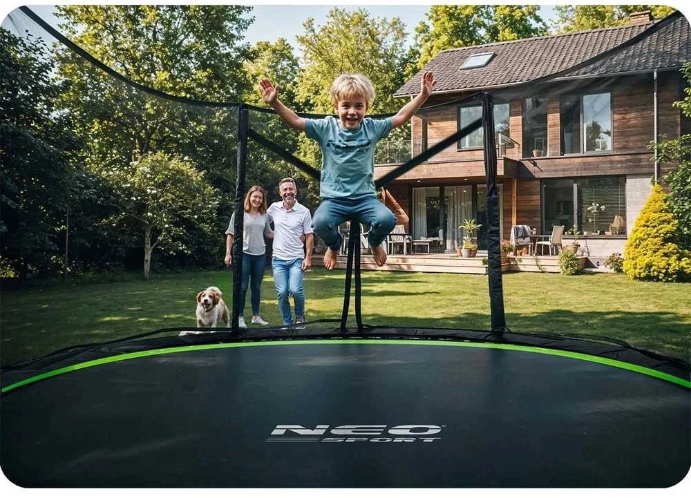 Lauko batutas 183 cm su apsaugos tinklu ir kopėčiomis, sodo batutas, batutas vaikams, apvalus batutas