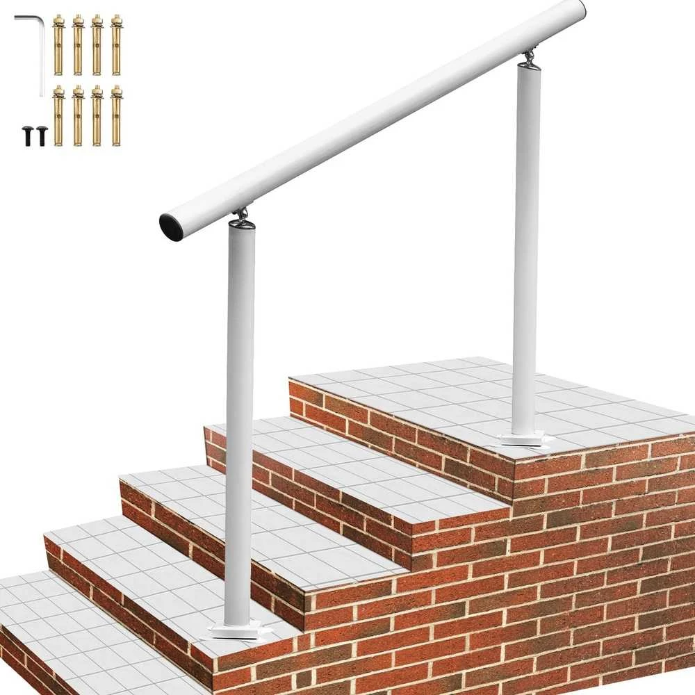 Lauko laiptų turėklas, Reguliuojamas, Aliuminis, 75 kg, Sauga, Įveikimas