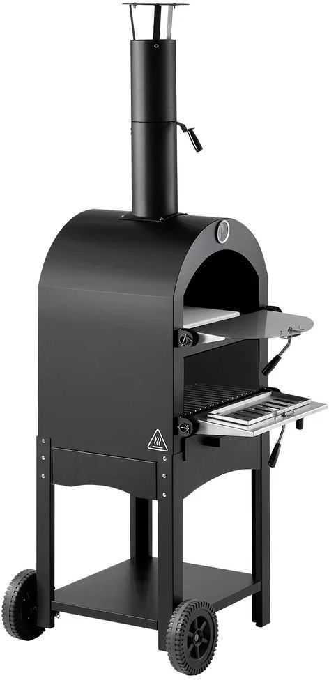 Lauko picos krosnelė, 600°C aukšta temperatūra, nešiojama malkomis kūrenama krosnelė kepsninei, greitas picos gamintojas, medienos granulių krosnelė