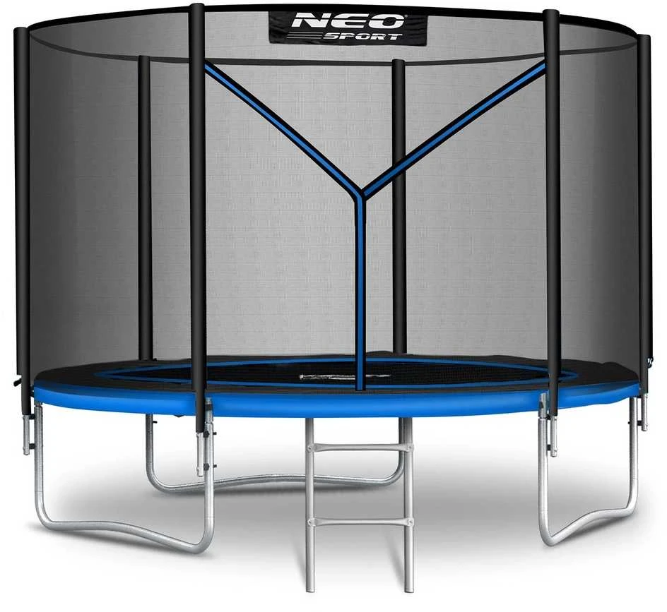 Lauko trampolinas 183 cm su apsauginiu tinklu ir kopėčiomis, sodo trampolinas, vaikiškas trampolinas, apvalus trampolinas