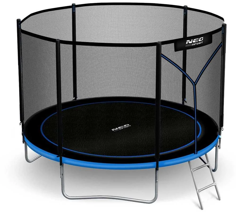 Lauko trampolinas 183 cm su apsauginiu tinklu ir kopėčiomis, sodo trampolinas, vaikiškas trampolinas, apvalus trampolinas