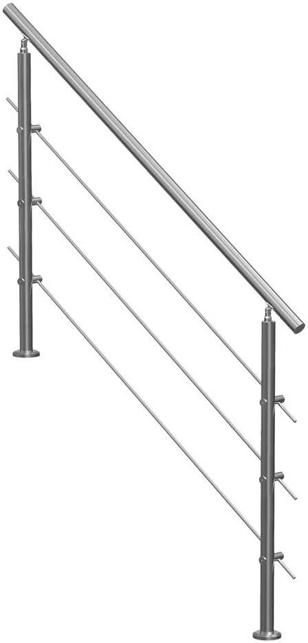 VEVOR 59 cm lauko turėklai su 3 skersiniais