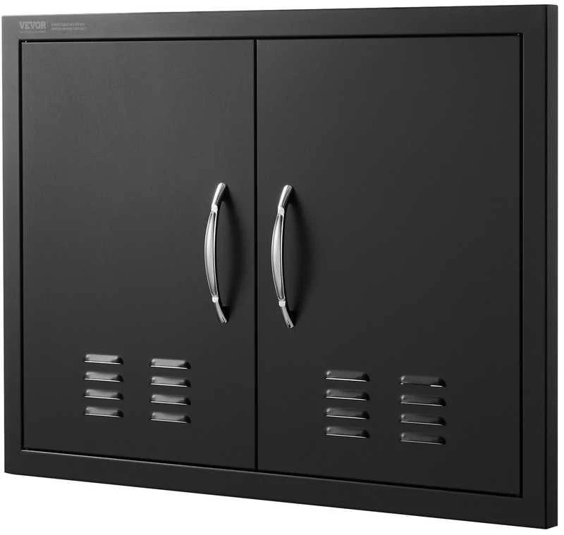Lauko virtuvės durelės, nerūdijančio plieno, matmenys 76,2 x 53,3 x 4,6 cm
