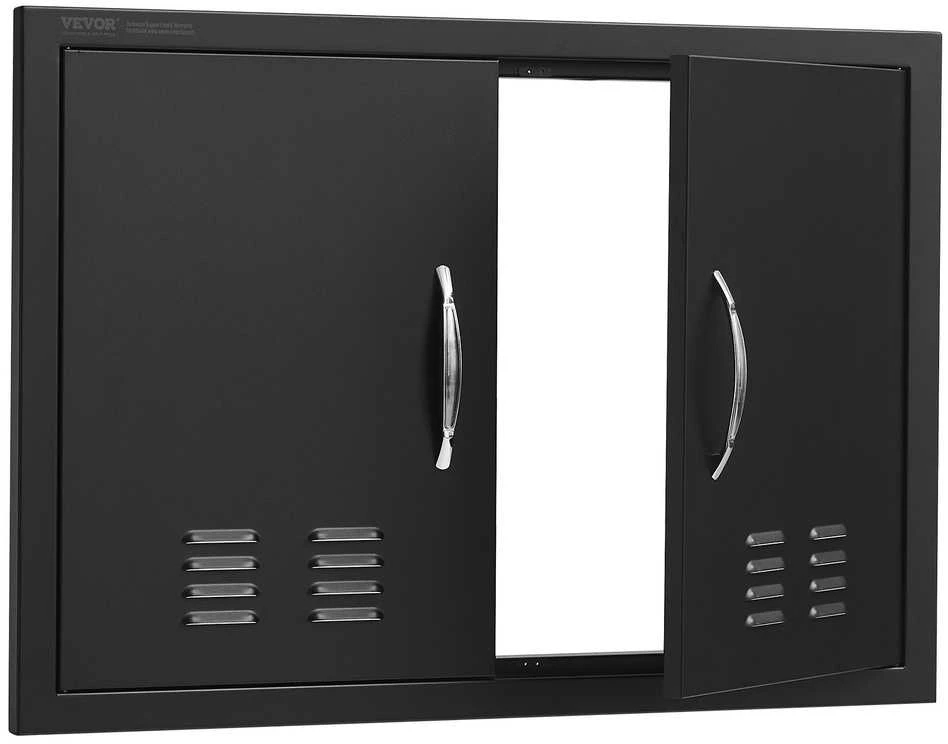 Lauko virtuvės durelės, nerūdijančio plieno, matmenys 76,2 x 53,3 x 4,6 cm