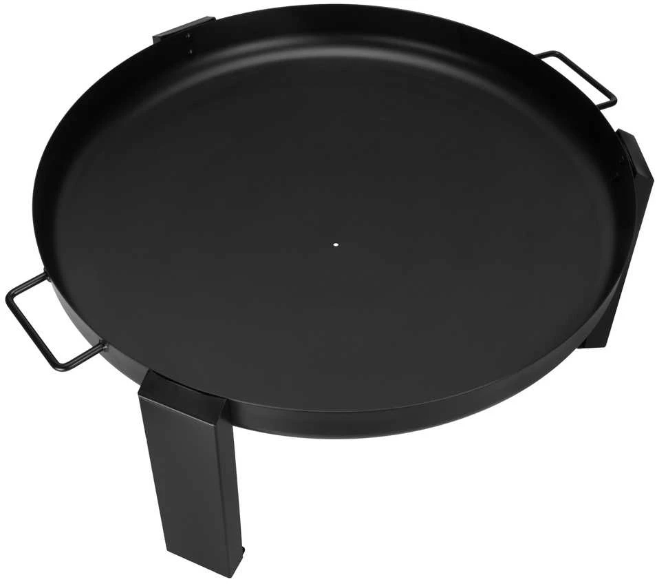 Lauko židinys, 80 cm, ketaus ir plieno, nešiojamas, juodas dubuo, ugniakuras, laužavietė