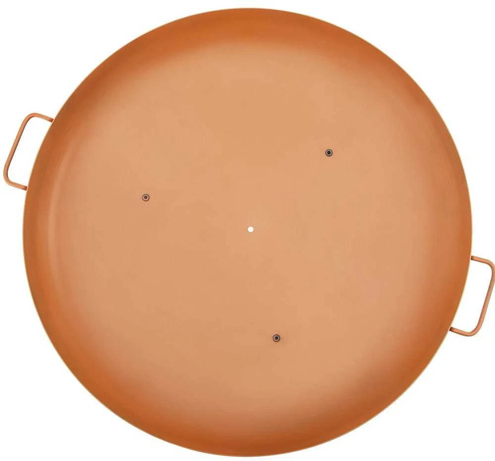Laužavietės dubuo lauko poilsiui, 77 cm skersmens, pagamintas iš anglinio plieno, laužams ir šildymui