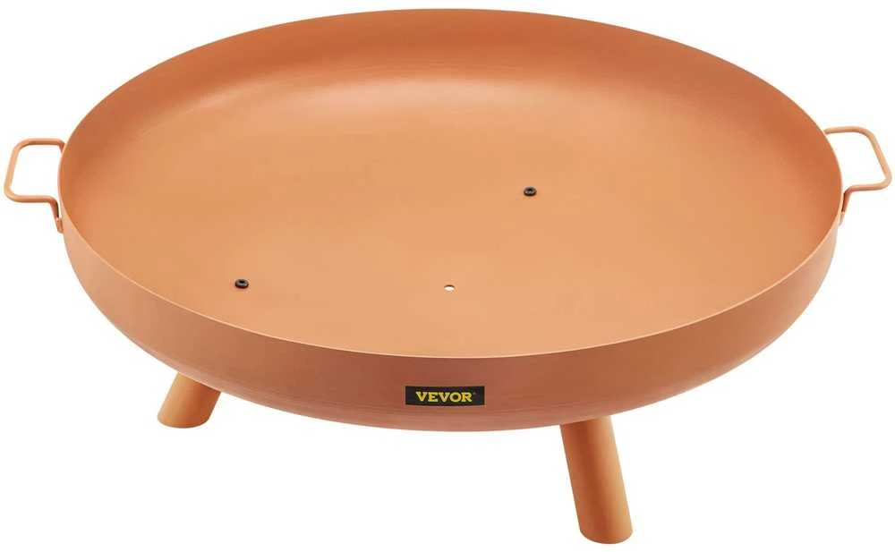 Laužavietės dubuo lauko poilsiui, 77 cm skersmens, pagamintas iš anglinio plieno, laužams ir šildymui