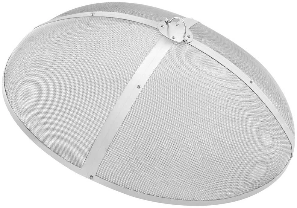 Laužavietės kibirkščių apsauga, apvalus 1016 mm, nerūdijančio plieno, tinklelio dangtis, lauko laužavietės uždangalas