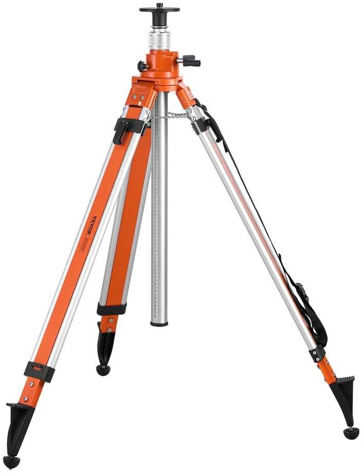 Lazerinio nivelyro trikojis stovas, 5/8-11 sriegis, 1145-2905 mm aukščio reguliavimas, aliuminio trikojis, nivelyravimo stovas, lazerio lygio stovas