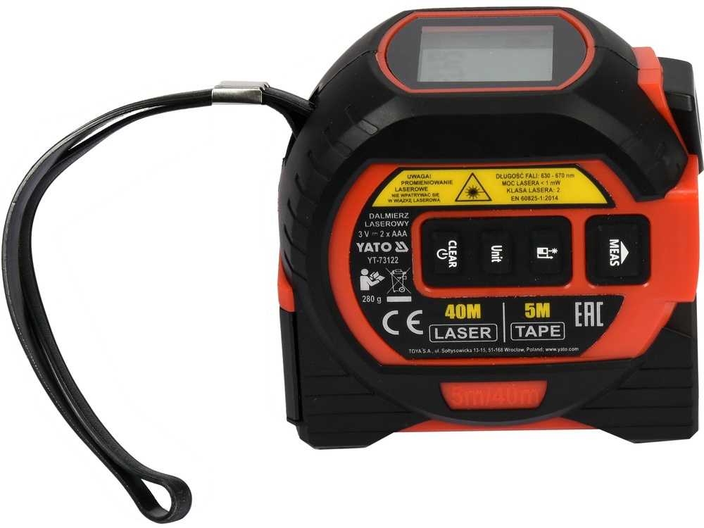 Lazerinis atstumo matuoklis Yato YT-73122